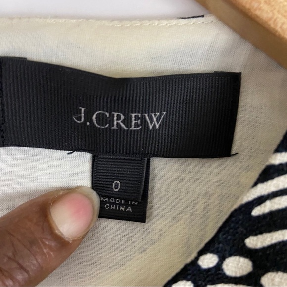 J. Crew Notch Shell Embellished Polynesian Beaded Top Cotton Blend Sleeveless 0 - Picture 7 of 10